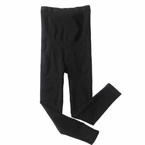 SPANX Maternity Leggings SZ M Black High Waist Panel Bump Pregnancy Stretch 23”